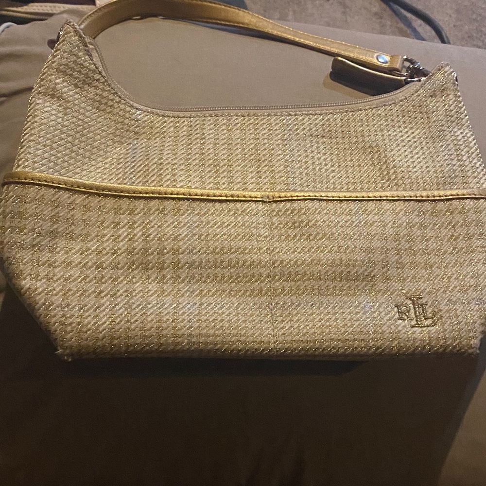 Ralph Lauren Elegant Gold Shoulder Bag